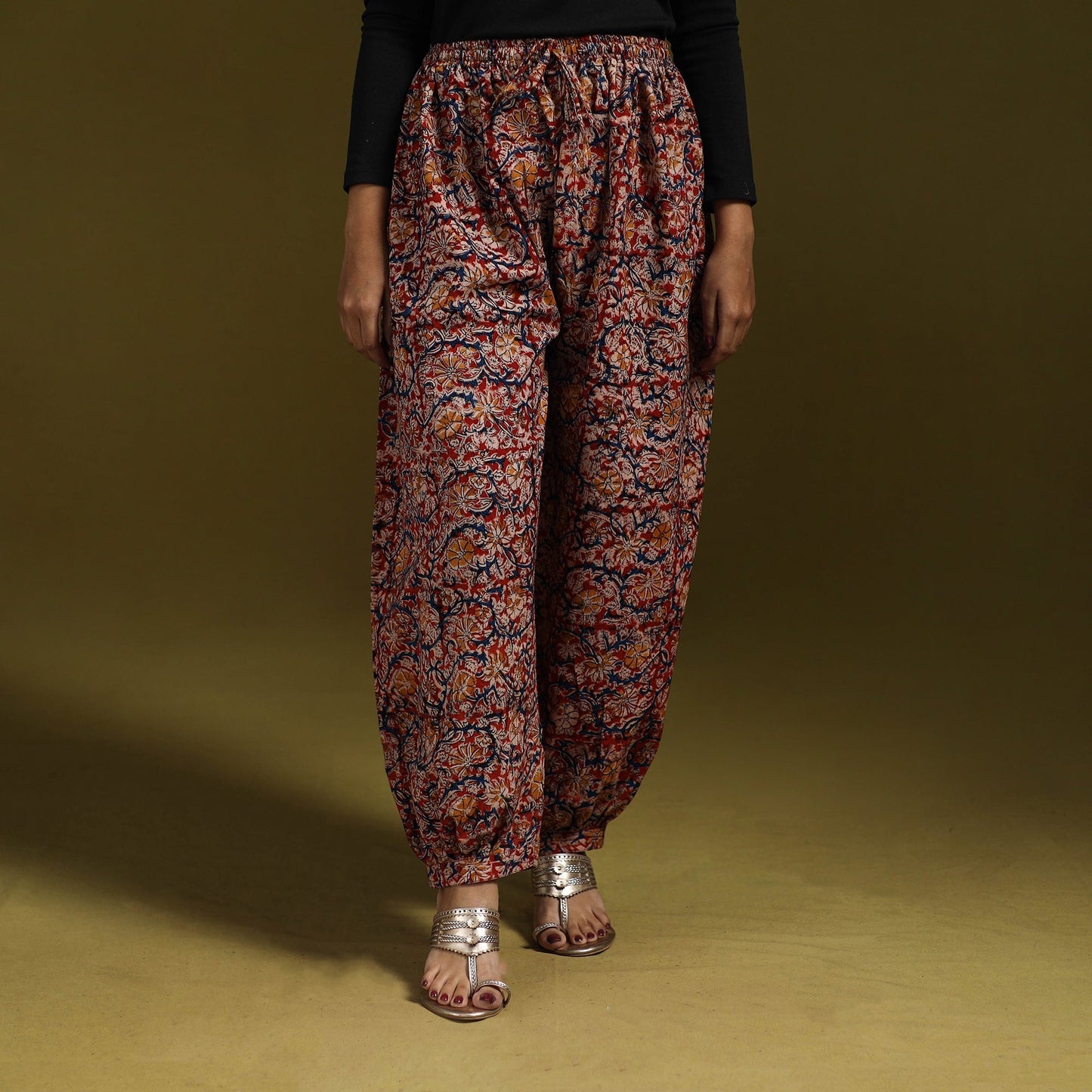 Pedana hand natural dyed cotton kalamkari afghani salwar 11