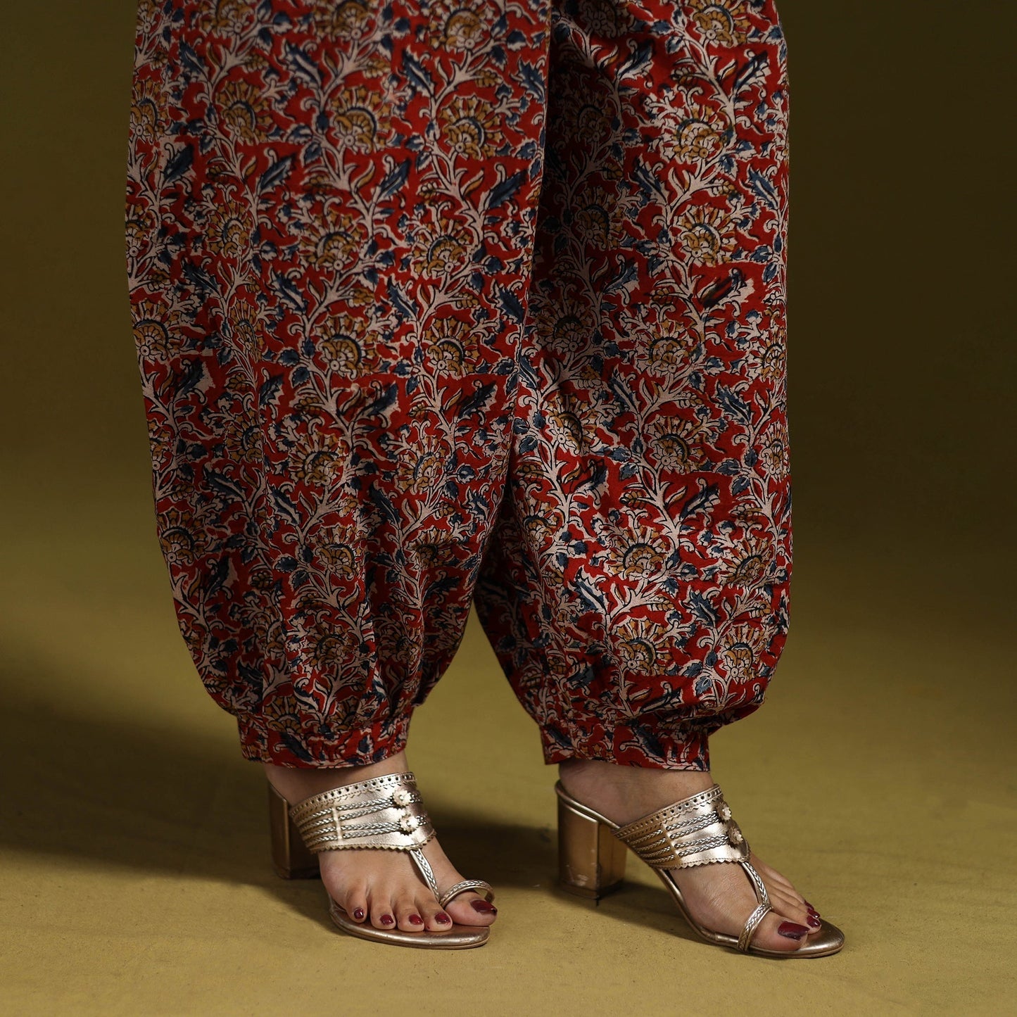 Pedana hand natural dyed cotton kalamkari afghani salwar 18