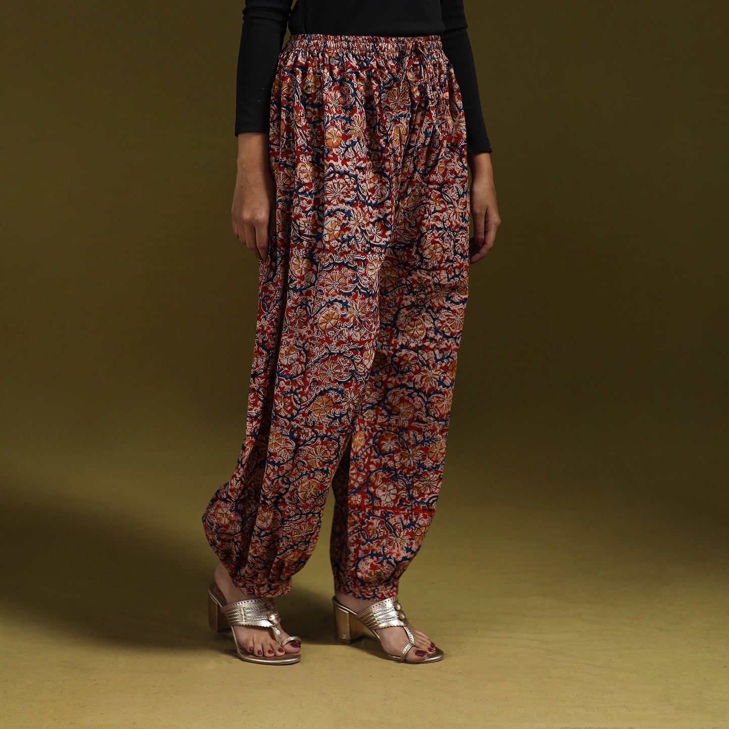 Pedana hand natural dyed cotton kalamkari afghani salwar 11