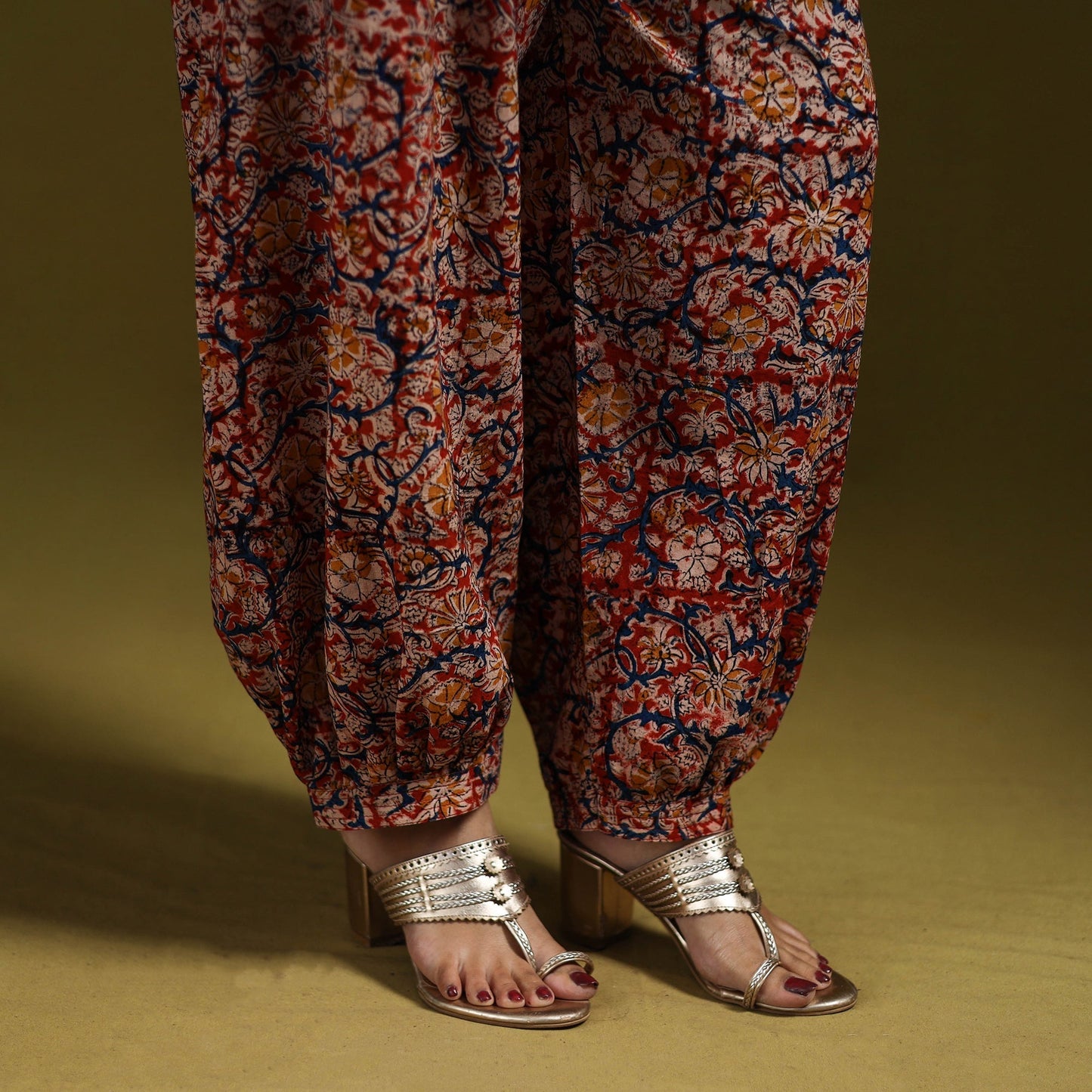 Pedana hand natural dyed cotton kalamkari afghani salwar 11
