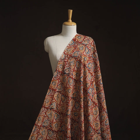 Pedana hand block print natural dyed cotton kalamkari