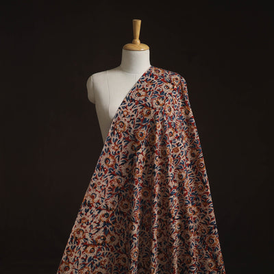 Pedana hand block print natural dyed cotton kalamkari