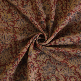 Red - pedana handwoven wool natural dyed kalamkari fabric