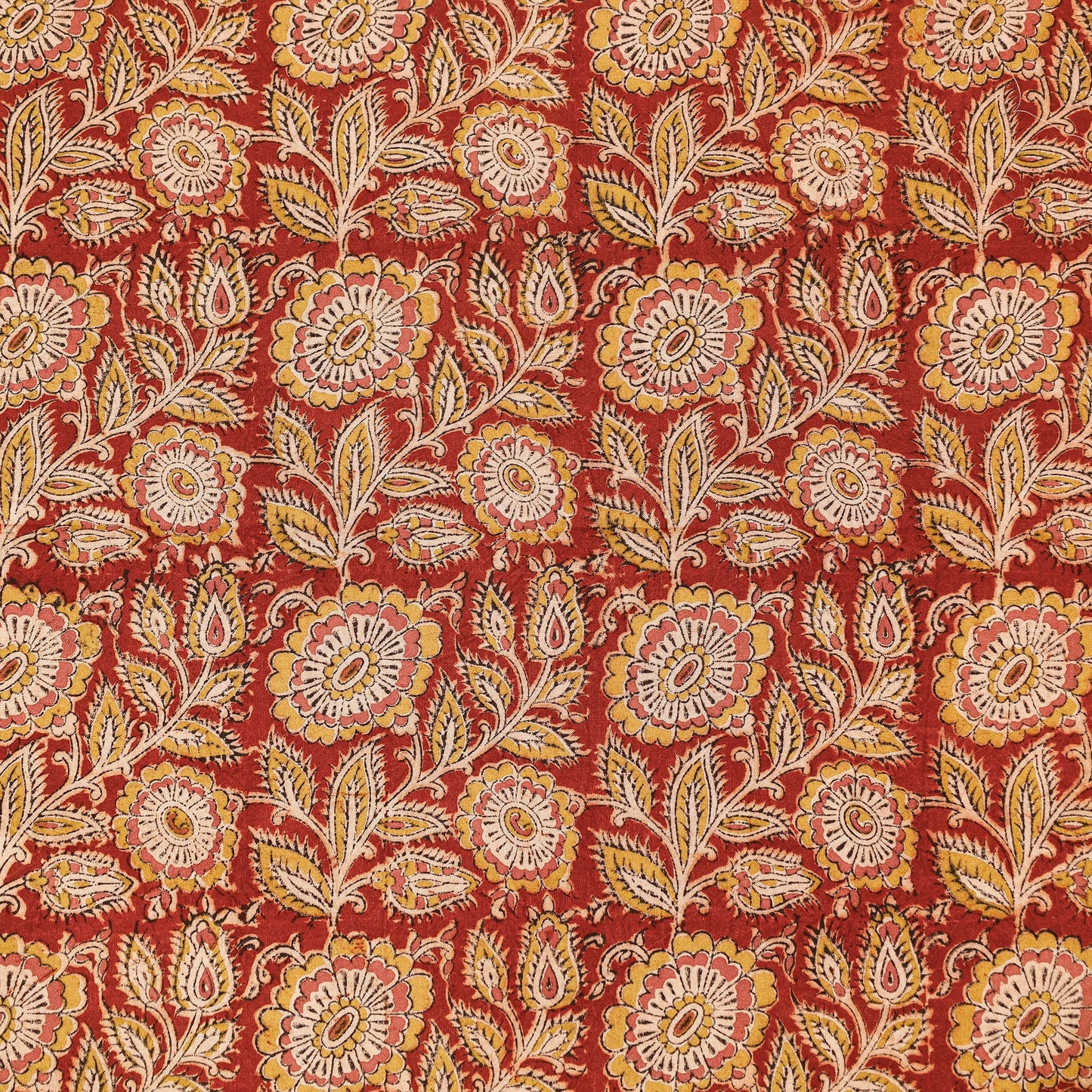 Buy Pedana Kalamkari Block Printing Cotton Double Bed Cover Online at iTokri.com