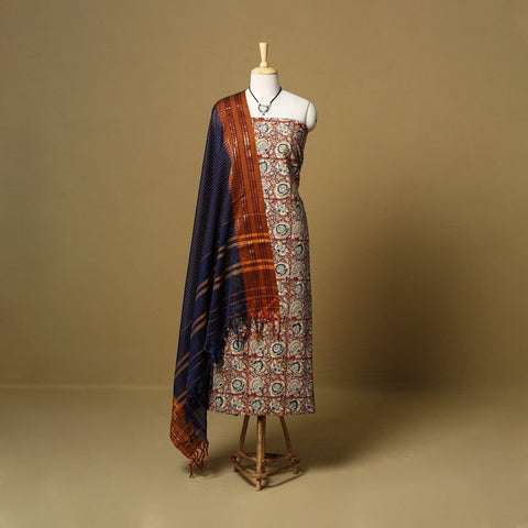 Pedana kalamkari cotton 2pc unstitched dress material