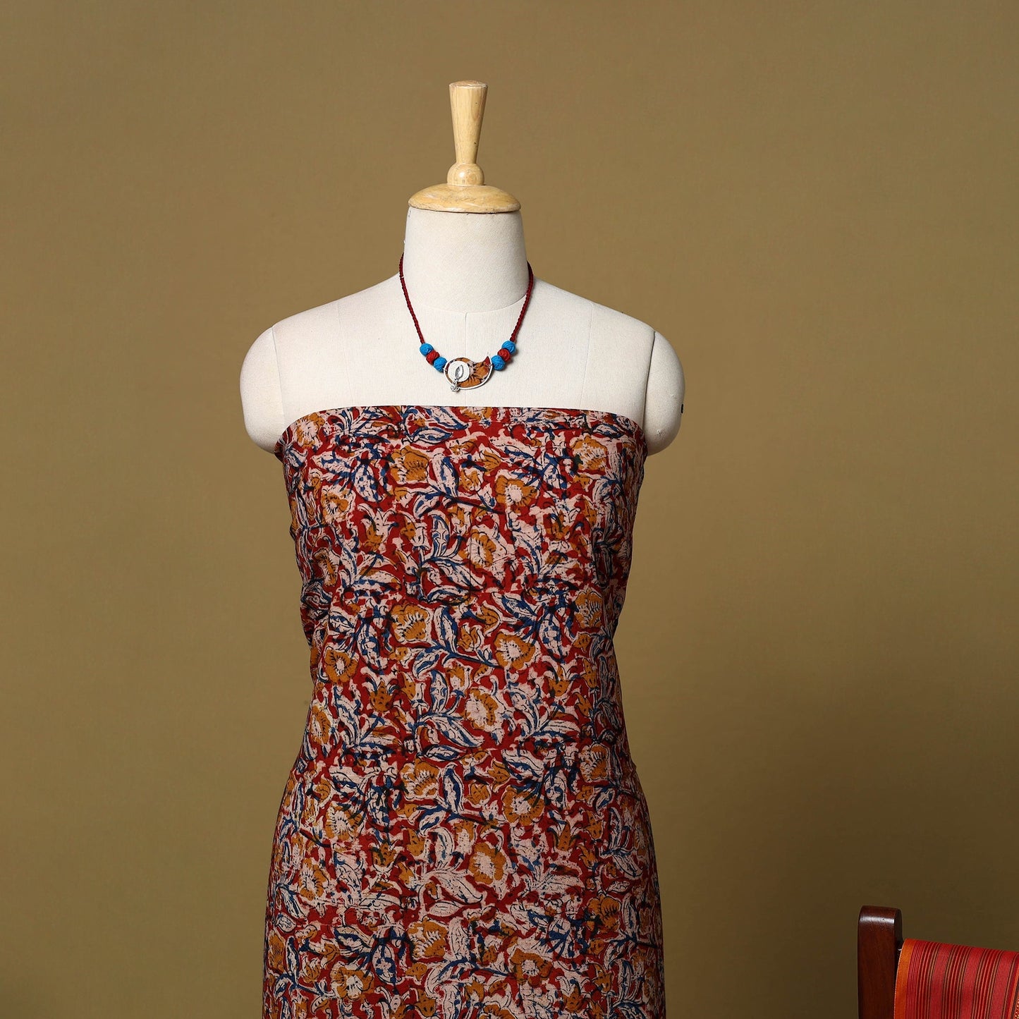 Pedana kalamkari cotton 2pc unstitched dress material