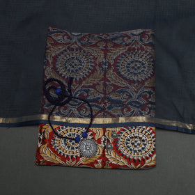 Pedana kalamkari hand block print natural dyed cotton 2pc