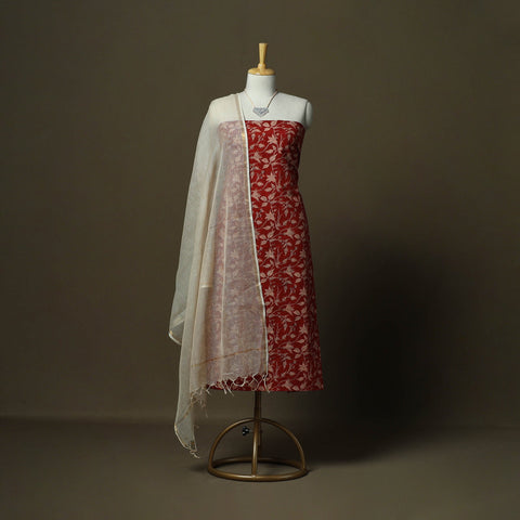 Pedana kalamkari hand block print natural dyed cotton 2pc