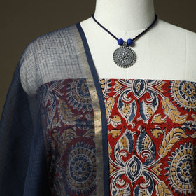 Pedana kalamkari hand block print natural dyed cotton 2pc