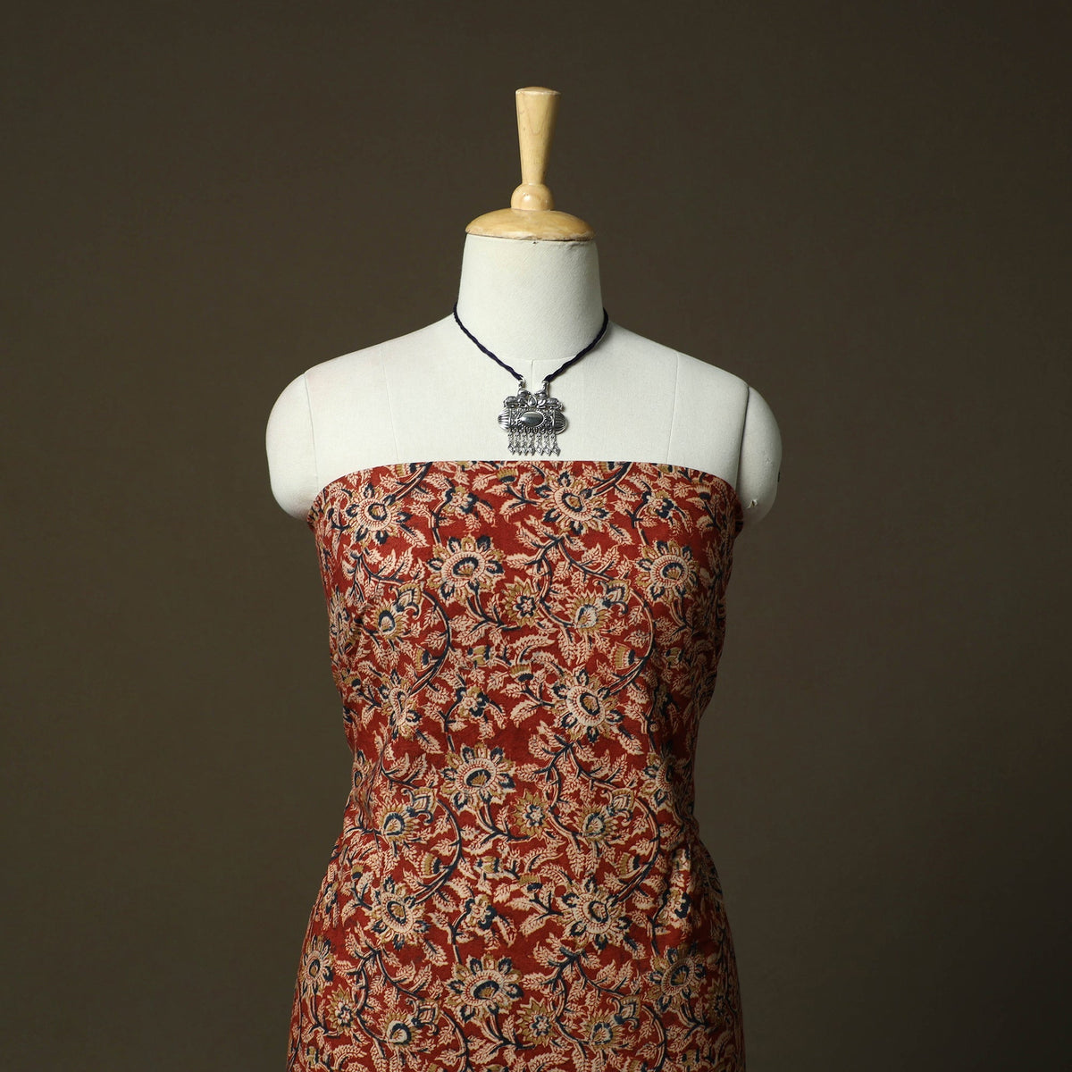 Pedana kalamkari hand block print natural dyed cotton 2pc