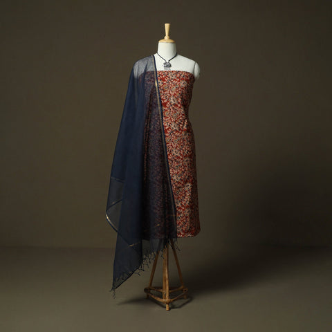 Pedana kalamkari hand block print natural dyed cotton 2pc