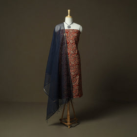 Pedana kalamkari hand block print natural dyed cotton 2pc
