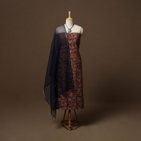 Pedana kalamkari natural dyed cotton 2pc unstitched dress