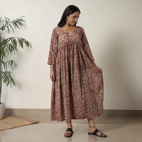  Pedana Kalamkari Block Printed Cotton Flared Dress 06 