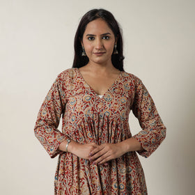  Pedana Kalamkari Block Printed Cotton Flared Dress 06 