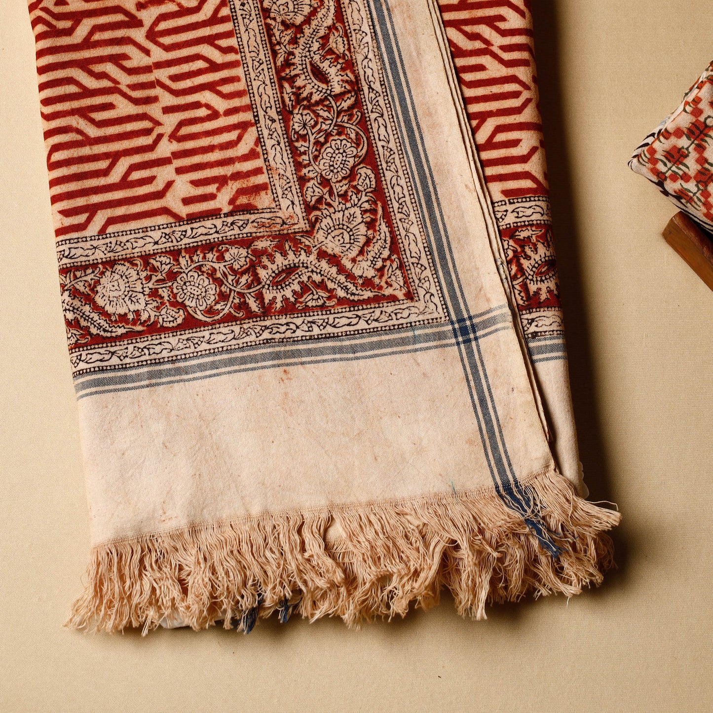 Buy Pedana Kalamkari Block Printed Handloom Cotton Towel Online at iTokri.com