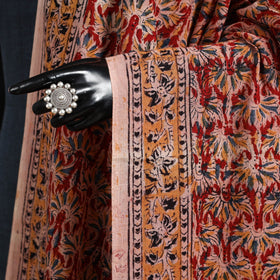 Red - pedana natural dyed cotton kalamkari dupatta 02