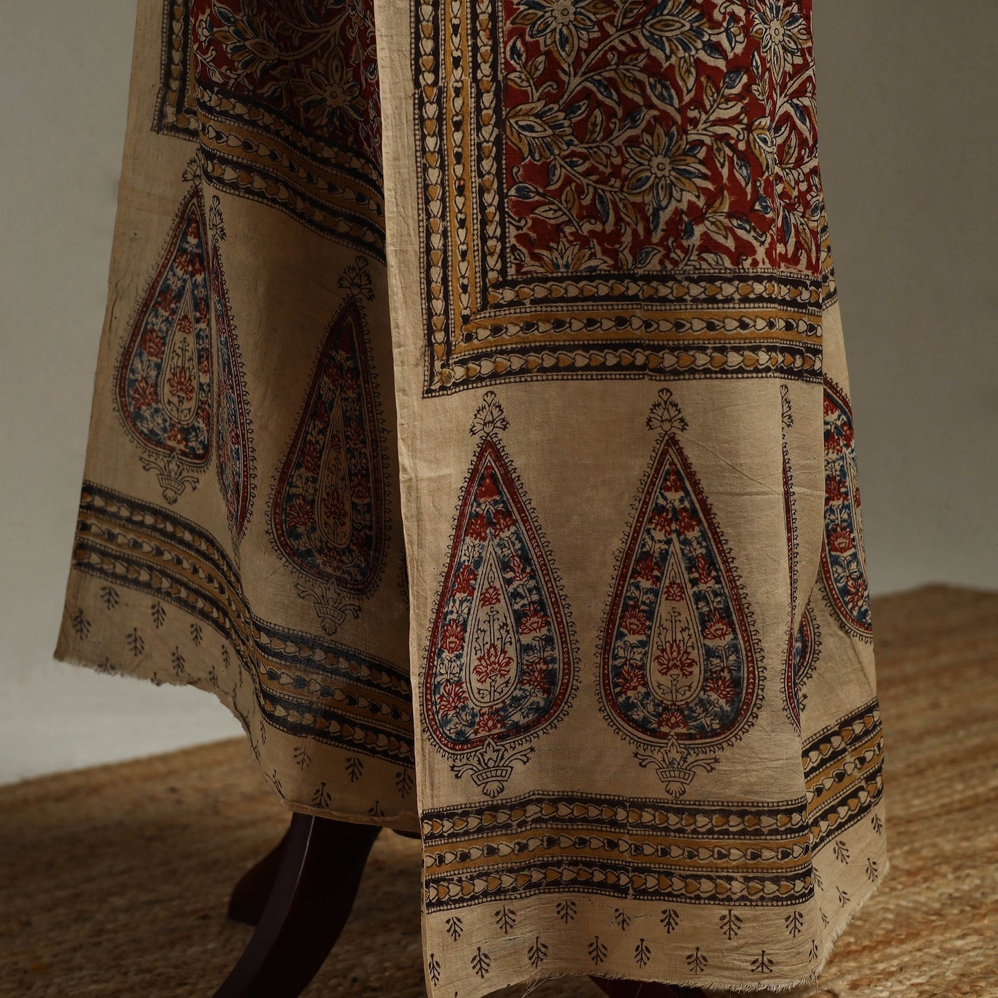 Pedana natural dyed cotton kalamkari dupatta 03