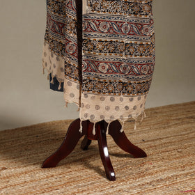 Red - pedana natural dyed cotton kalamkari dupatta 05