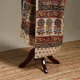 Red - pedana natural dyed cotton kalamkari dupatta 06