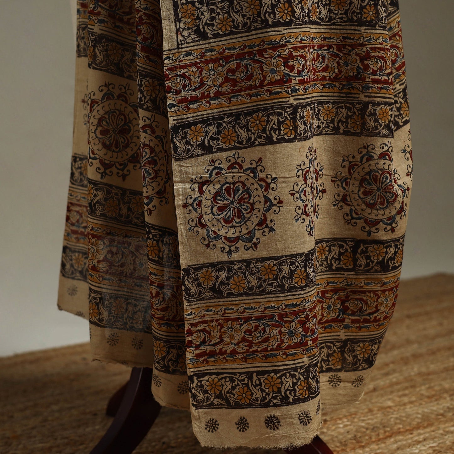 Pedana natural dyed cotton kalamkari dupatta 08