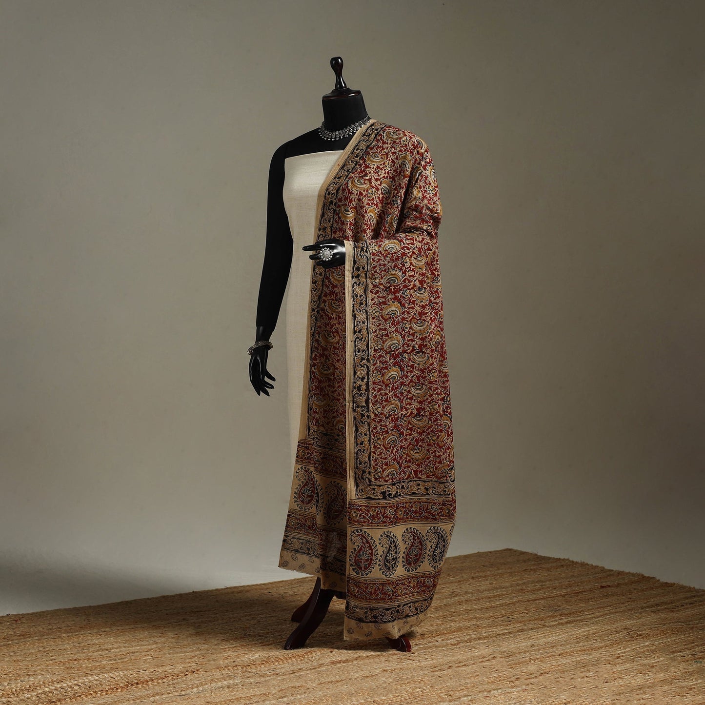 Pedana natural dyed cotton kalamkari dupatta 12