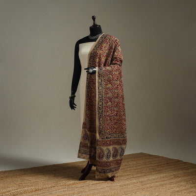 Pedana natural dyed cotton kalamkari dupatta 12