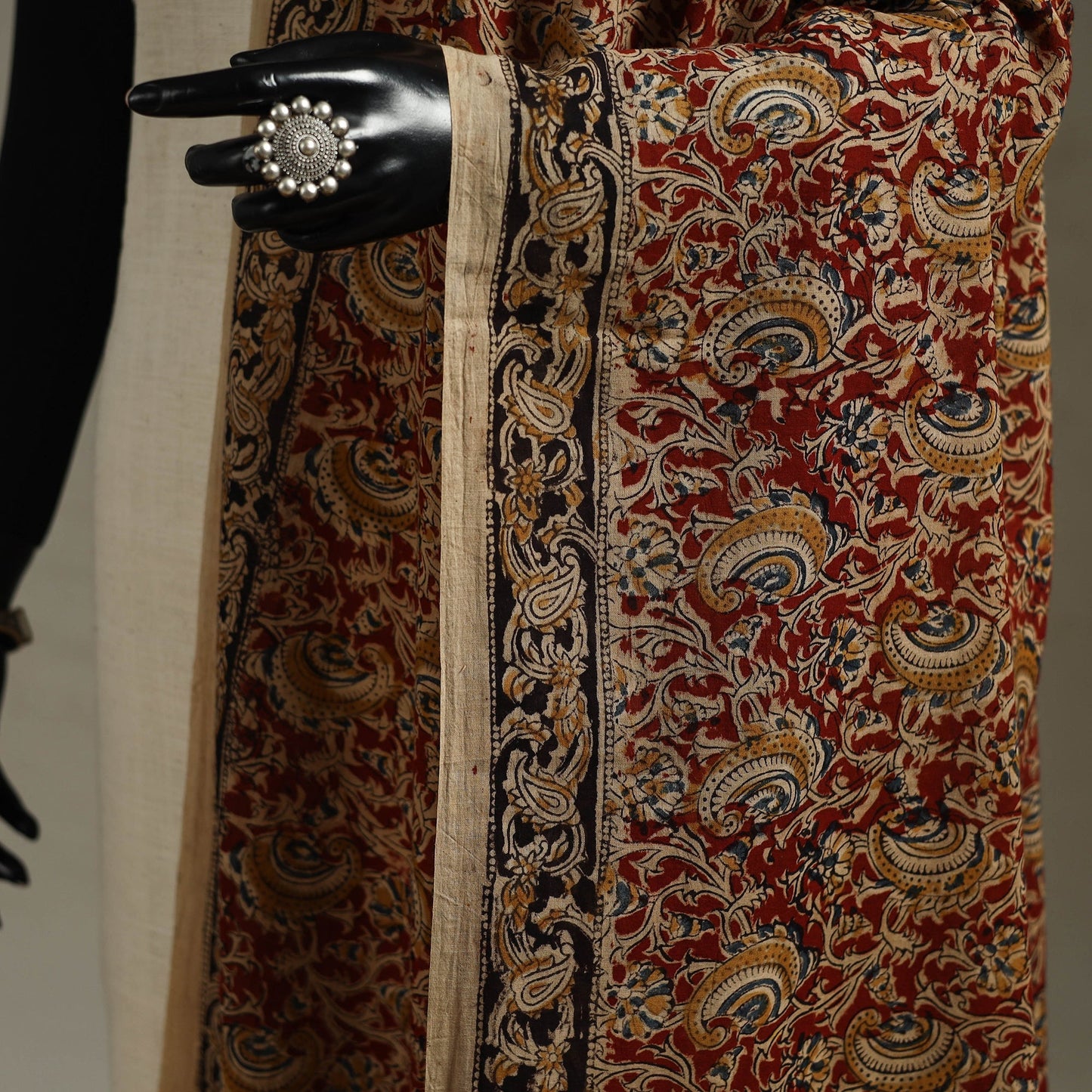 Pedana natural dyed cotton kalamkari dupatta 12