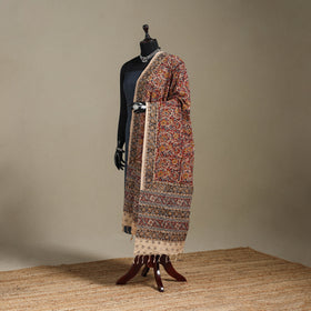 Red - pedana natural dyed cotton kalamkari dupatta 21
