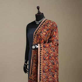 Red - pedana natural dyed cotton kalamkari dupatta 22