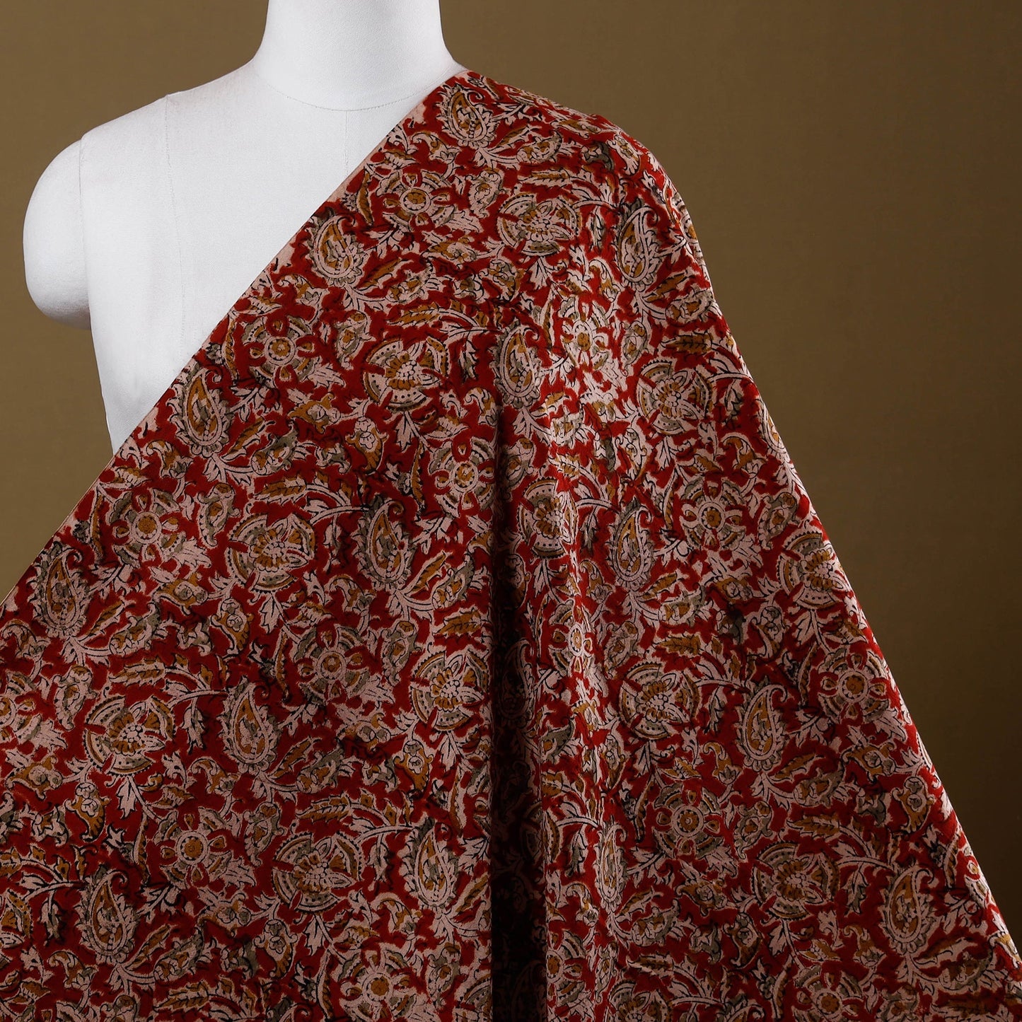 Pedana natural dyed cotton kalamkari fabric 06 - handcrafted