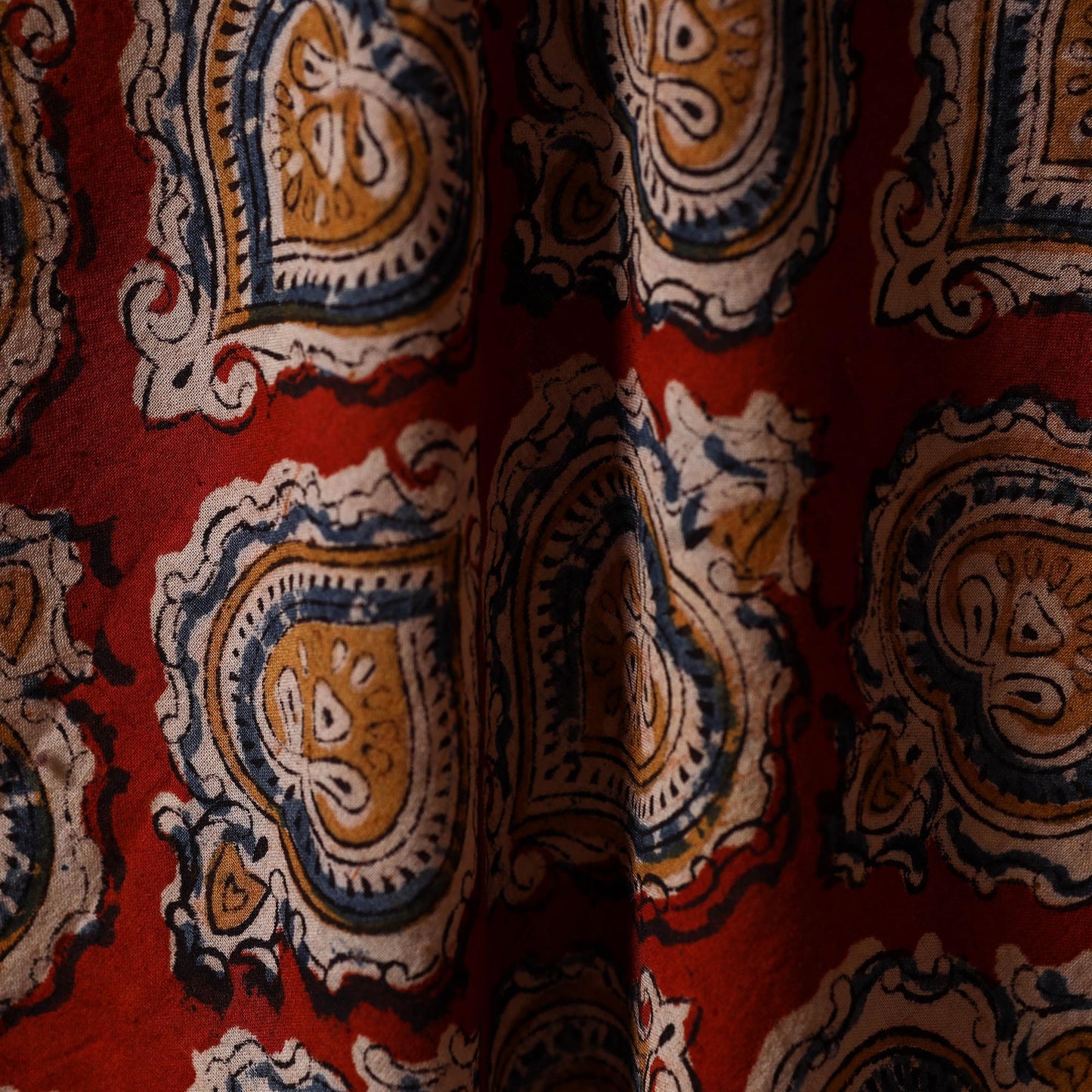 Pedana natural dyed cotton kalamkari fabric 11 - handcrafted