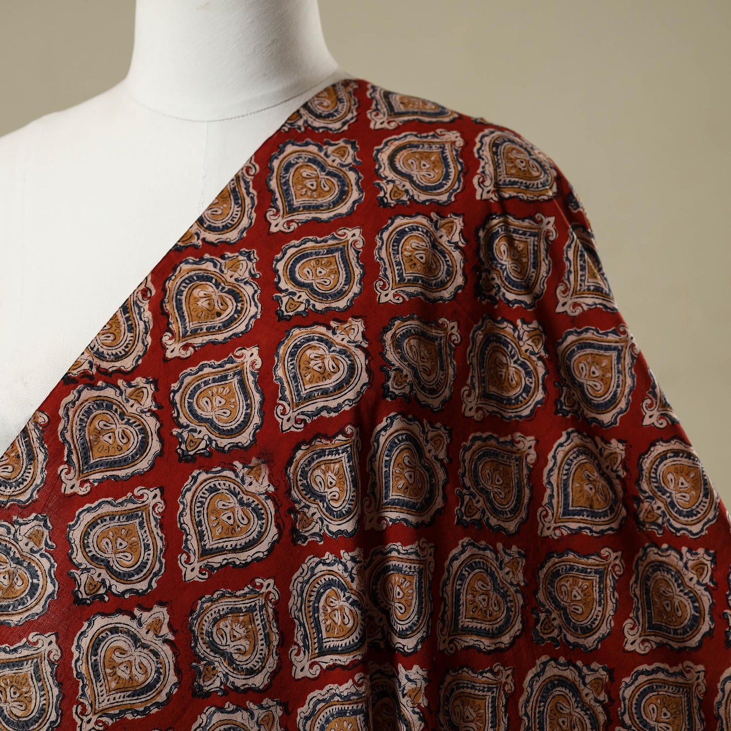 Pedana natural dyed cotton kalamkari fabric 11 - handcrafted