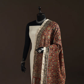 Orange - pedana natural dyed hand kalamkari dupatta