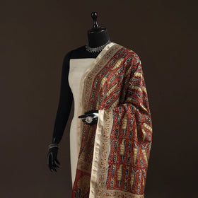 Orange - pedana natural dyed hand kalamkari dupatta