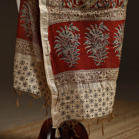 Orange - pedana natural dyed hand kalamkari dupatta
