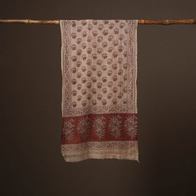 Pedana natural dyed hand wool kalamkari stole 03