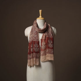 Pedana natural dyed hand wool kalamkari stole 13