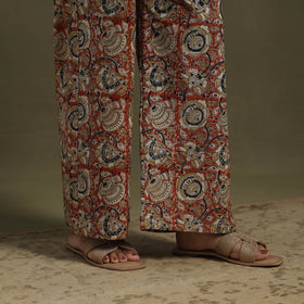 Red Pedana Natural Dyed Block Print Kalamkari Co-ord Set 