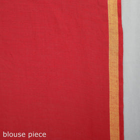 Red - Phulia Bengal Jamdani Buti Handloom Cotton Saree