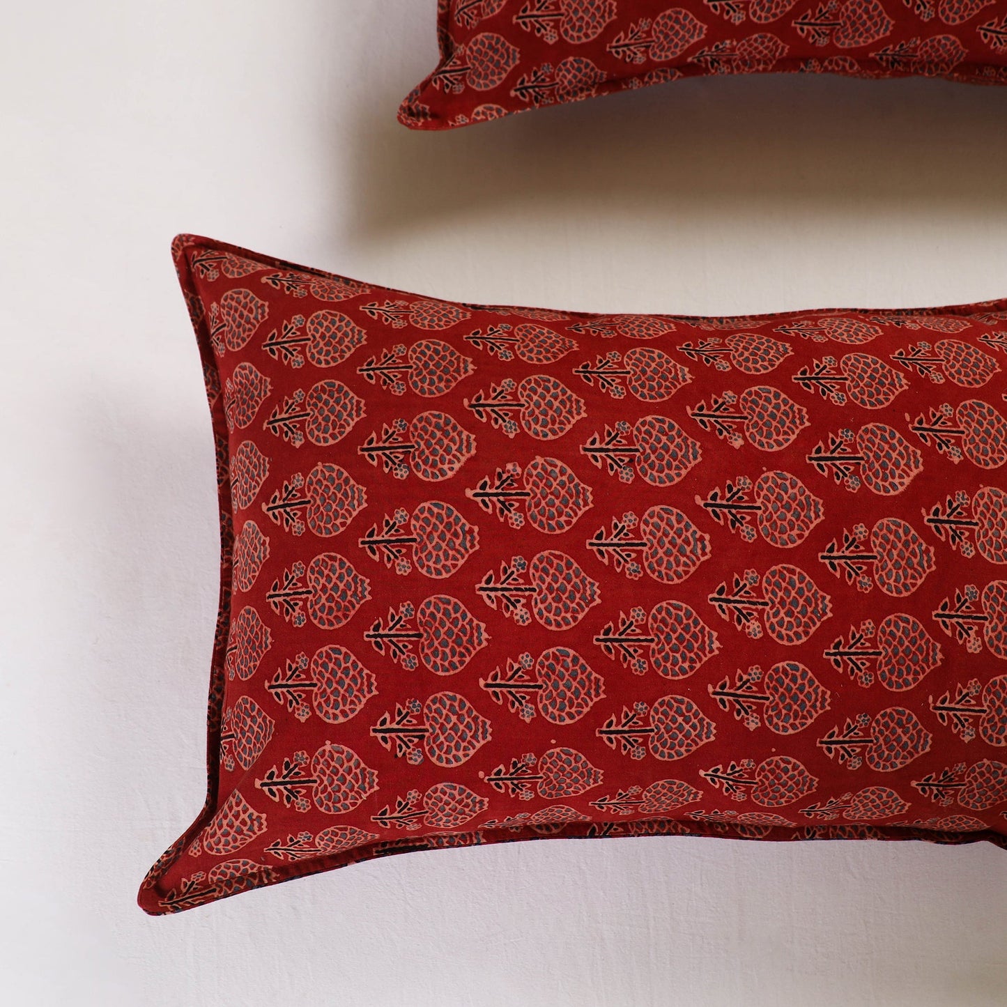 Red - pillow cover (set of 2) 01 - handcrafted