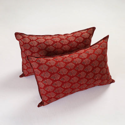 Red - pillow cover (set of 2) 01 - handcrafted