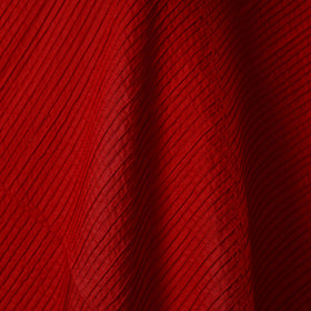 Red - pintuck plain cotton fabric 09 - handcrafted