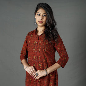 Buy Pipad Block Printed Cotton Long Kurta Online at iTokri.com