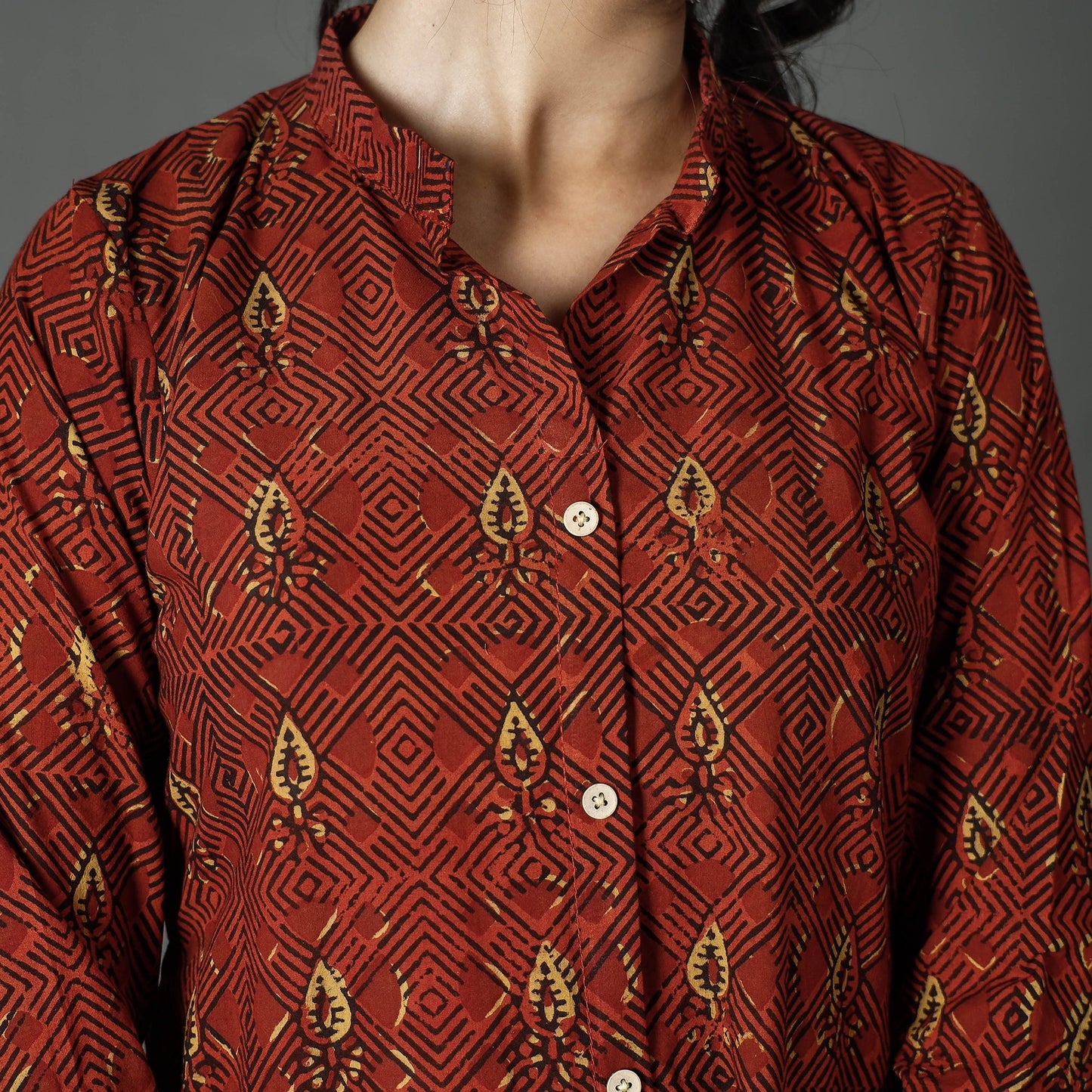 Buy Pipad Block Printed Cotton Long Kurta Online at iTokri.com