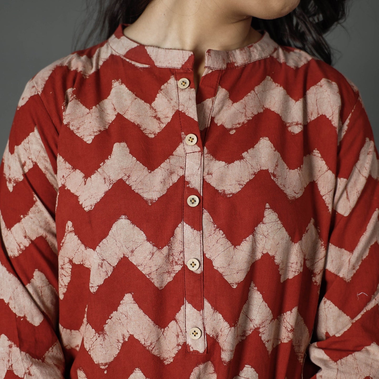 Buy Pipad Block Printed Cotton Long Kurta for Women