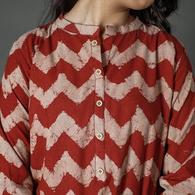 Buy Pipad Block Printed Cotton Long Kurta for Women
