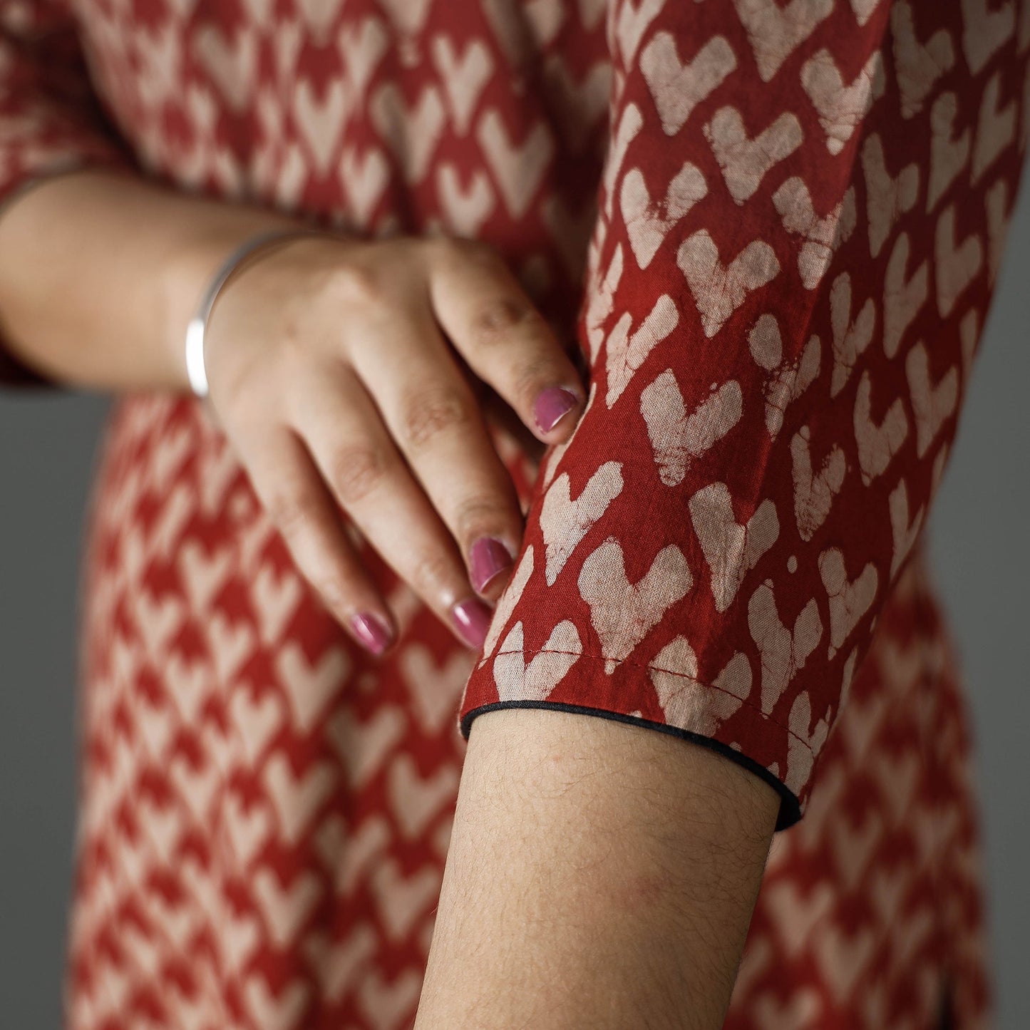 Buy Pipad Block Printed Cotton Long Kurta for Women