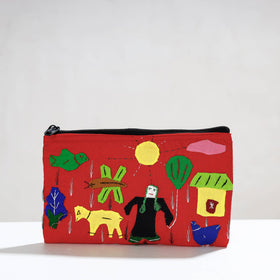  Pipli Applique Work Cotton Cosmetic Pouch 