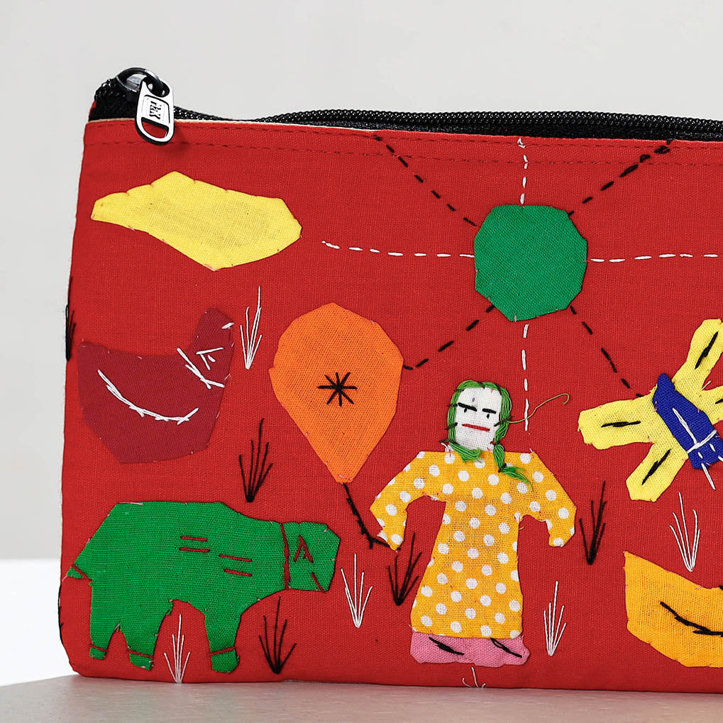  Pipli Applique Work Cotton Cosmetic Pouch 